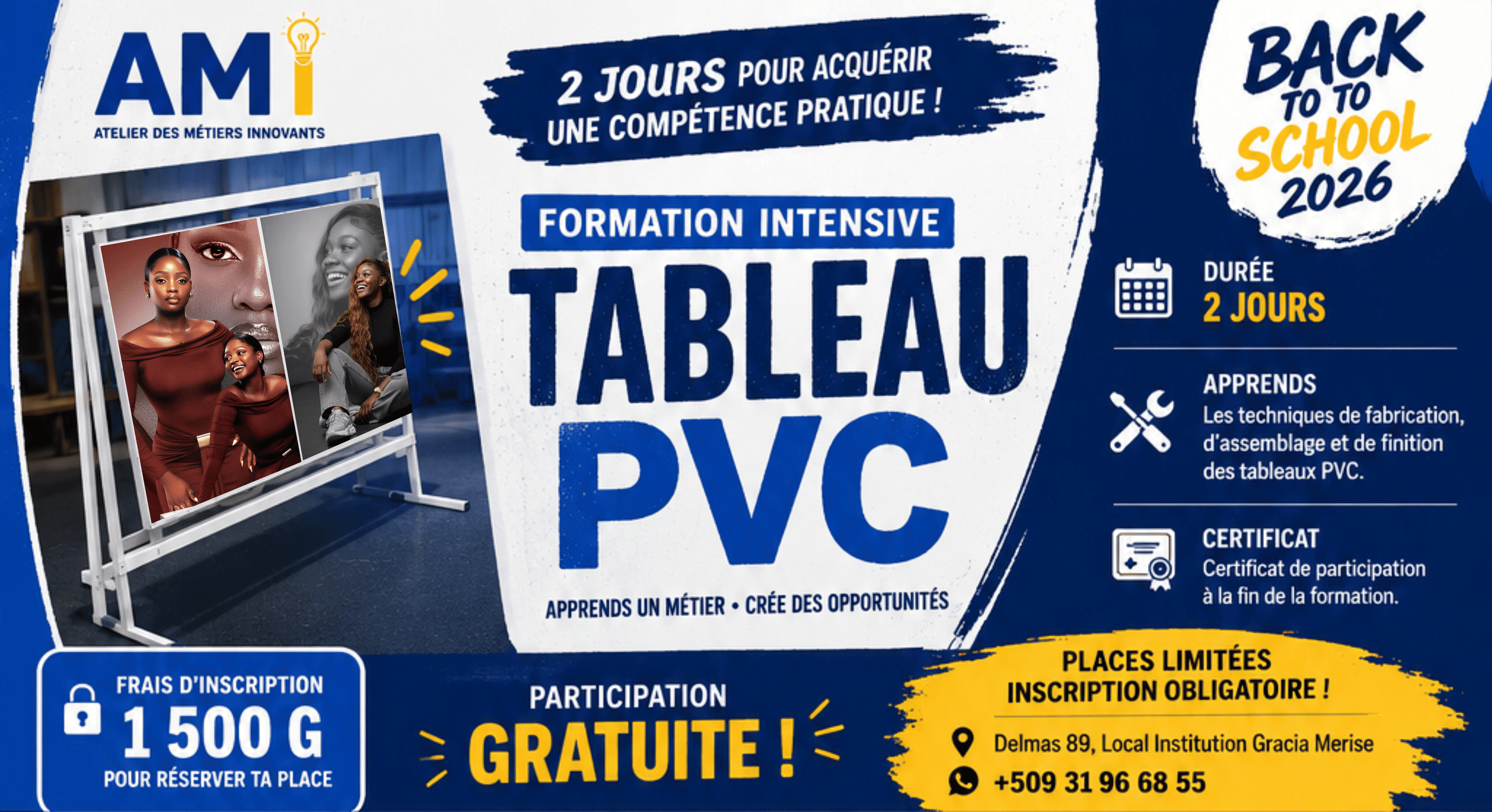 1. Formation : Tableau PVC